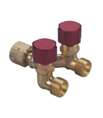 Gtech Double Outlet LH Y Piece with Valves