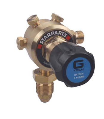 Gtech Single Stage Oxygen Plugged Regulator 300 Bar