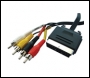  Scart Plug to Phono Socket Adaptor