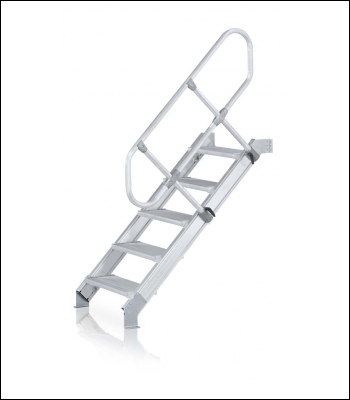Zarges Z600 Industrial Access Steps With Railings - 2750mm (h) - 600mm tread - 11 treads - Code: 40059210