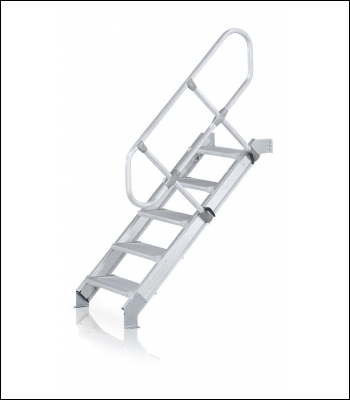 Zarges Z600 Industrial Access Steps With Railings - 2750mm (h) - 1000mm tread - 11 treads - Code: 40059330