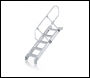 Zarges Z600 Industrial Access Steps With Railings - 2250mm (h) - 600mm tread - 9 treads - Code: 40059208