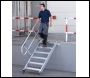 Zarges Z600 Industrial Access Steps With Railings - 2250mm (h) - 600mm tread - 9 treads - Code: 40059208