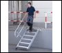 Zarges Z600 Industrial Access Steps With Railings - 3750mm (h) - 600mm tread - 15 treads - Code: 40059214