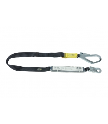 Zero Single Adjustable Webbing  Lanyard With Snap Hook & Scaffold Hook - 2m - Code ABM-TX5