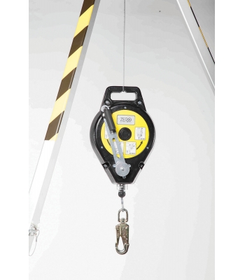 Zero Retractable Rescue Winch/inertia Reel to suit Tripod - 15m - Code CRW-200 15