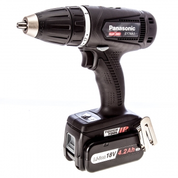 Panasonic EY74A1LS3T 14.4V / 18V Dual Voltage Drill Driver- Black Edition (3 x 4.2Ah 18v Li-ion Batteries)