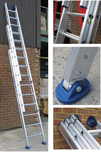 Trojan Industrial 5.0 Metre Two Section Push-Up Aluminium Extension Ladder CLASS 1