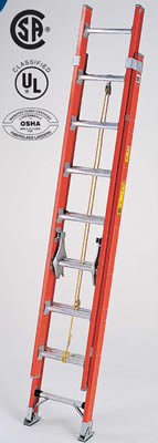 Titan 16' Two Section Rope Operated Fibreglass Ladder