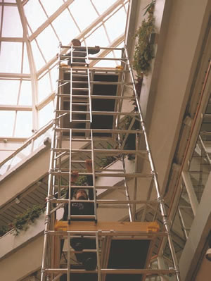 BoSS Single Width Aluminium Access Tower - 2.5m Length - 10.2m Working Height - 346522