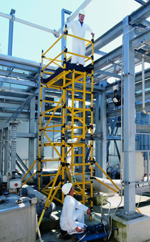 BoSS Zone 1 Single Width Fibreglass (GRP) Tower - 1.8m Length - 10.2m Working Height - 385013