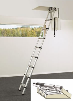 Telesteps Black Line Mini Loft Ladder - 2.4 Metre (Code 60324-101)