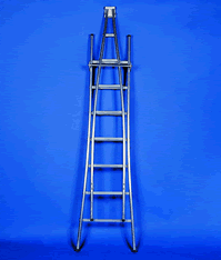 Titan Aluminium 2 Section Push Up Window Cleaners Ladder 15 Rungs (Extending to 7.25 Metres / 23')