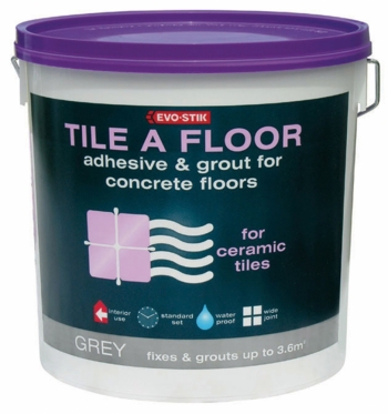 Bostik Tile A Floor Adh & Grout For Conrete Floors - Charcoal Grey - 5 litre - Box of 1