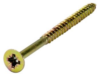 4.0 x 16mm Chipboard Screws Yellow  Passivated (per 200)