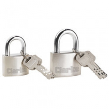 Clarke CHT620 Heavy Duty Padlocks (Set of 2)