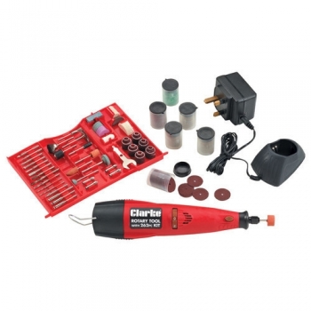Clarke CCRT266 Cordless Rotary Tool with 262pc Accessory Kit