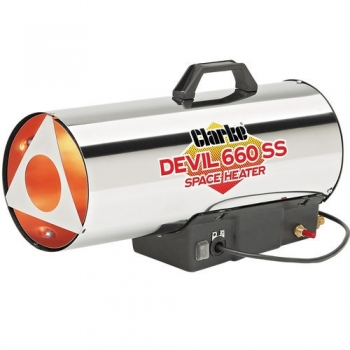 Clarke Devil 660SS Stainless Steel Gas Heater