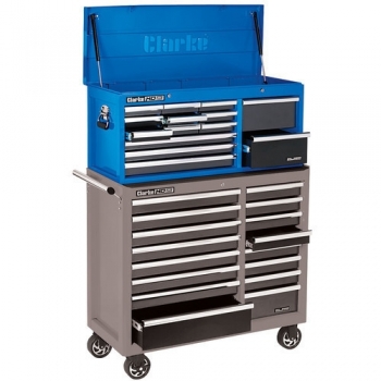 Clarke CBB224BLB Extra large HD Plus 14 Drawer Tool Chest (Blue Line)