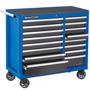 Clarke CBB226BLB Extra Large HD Plus 16 Drawer Tool Cabinet Blue