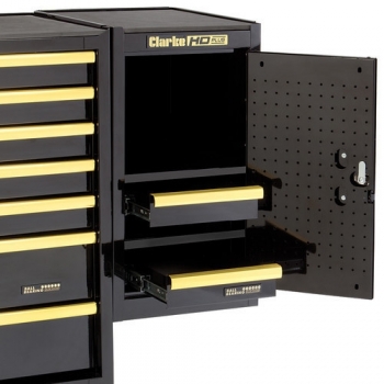 Clarke SL26BGB 2 Drawer Side Locker (Black & Gold)