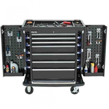 Clarke CBB35W HD Plus 7 Drawer Roller Cabinet with Side Lockers