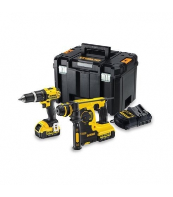 Dewalt DCK206M2T 18V XR Compact HDD & Rotary Hammer TSTAK - 18v