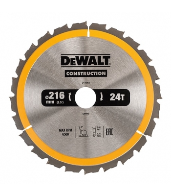 Dewalt DT1952 Construction Blade 216x30mm 24T