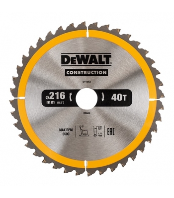 Dewalt DT1953 Construction Blade 216x30mm 40T