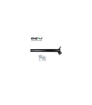ENER-J Wall Pole for Solar Streetlight (Dia 45mm*H500mm) + two screw bags+ plate, Metal Black housing (Suitable for Solar Streetlight SKU: T710) - Code ACC1031