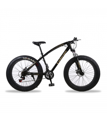 ENER-J 26 inches 21 gear Fat Sports Bike with High Carbon Steel, Black - Code BK14