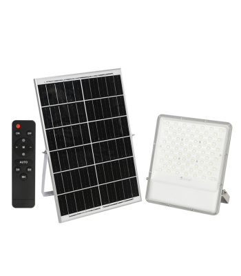 ENER-J 200W LED Floodlights with Solar Panels, 30W Solar Panel, 25AH Battery, 2600 lumens - Code E192