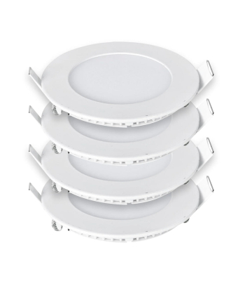 ENER-J 3W Recessed Round LED Mini Panel Downlight, 85mm Diameter, 70mm Hole Size, 6000K, 2 Years Warranty - Code E303