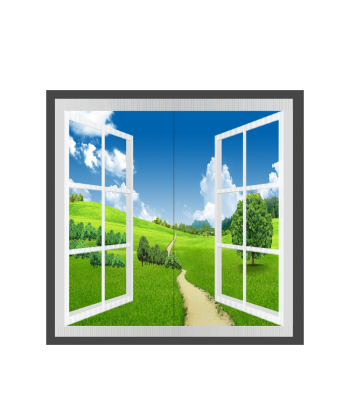 ENER-J 2pcs/set of 120X60 Landscape Surface Panel with Grassland and Sky 2D Design  - Code E804