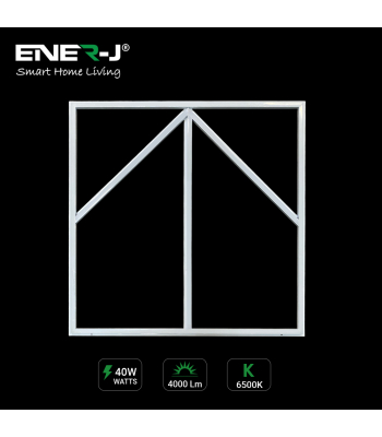 ENER-J 60x60cm LED Frame Panel Light with Blue Arrow Design - 40W, Cool White (6500K) - Code E819