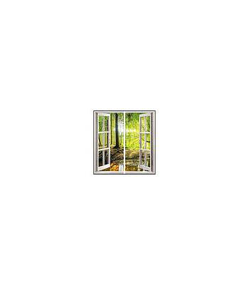 ENER-J 120x60 Landscape Window Panel set (2 pcs), 2 x 60W, With Wall mounting kit, Lush Green Trees - Code E822
