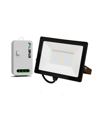 ENER-J 50W LED Floodlight Pre Wired with (WS1057) Non Dimmable + Wi-Fi 5A RF Receiver  - Code EWS1069