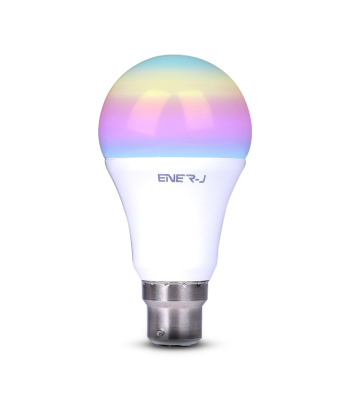 ENER-J Smart WiFi GLS LED Lamp B22, 9W, RGB+W+WW, Dimmable - Code SHA5262