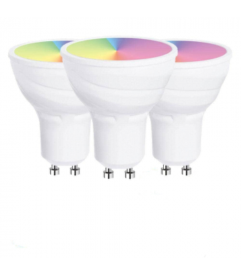 ENER-J Smart WiFi GU10 LED Lamp 5W, RGB+W+WW, Dimmable (Pack of 3) - Code SHA5286-3