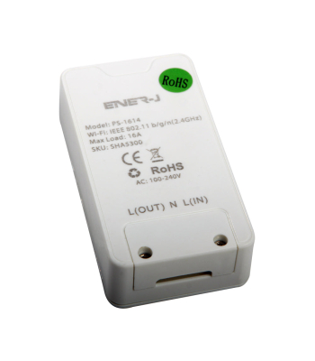 ENER-J WiFi Inline Switch, Max Load 1600W. On/Off switch - Code SHA5300