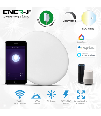 ENER-J Smart Wi-Fi 18W Frameless LED Downlight - Code SHA5306