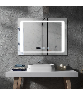 ENER-J LED Mirror with Bluetooth Speaker, CCT Changing & Touch Sensor - Code SHA5332