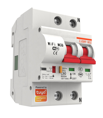 ENER-J Smart WiFi Circuit Breaker Automatic Switch Overload Short Circuit Protection MCB 2P AC230V 63A - Code SHA8003