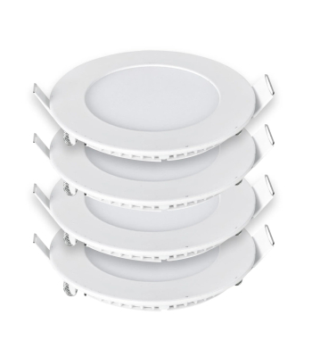 ENER-J 24W LED Round Recessed Ceiling Flat Panel Down Light Ultra Slim Lamp Cool White 3000K, 220mm Diameter, 30000 Hour Lifespan, Low Energy Consumption - Code T121