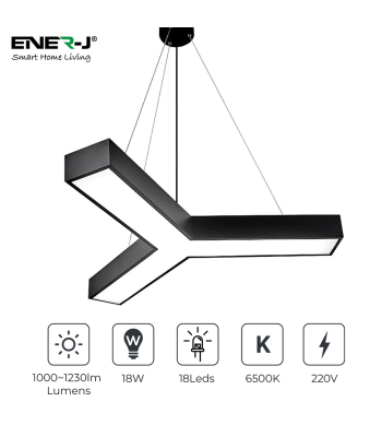 ENER-J 18W Hollow Y shape Pendant Light, Size: Diameter 60 cms, Lampshade height 5 cms - Code T177