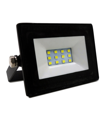 ENER-J 10W, Non PIR Slim Line Black Body Floodlight, 90 Lumens/Watt, 2 Years Warranty, 6000K - Code T201