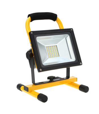 ENER-J 30W rechargeable led floodlight, 7.4V 2200mah, 3.5 to 4H, UK wall charger + car charger, 6000K+R B flash - Code T232