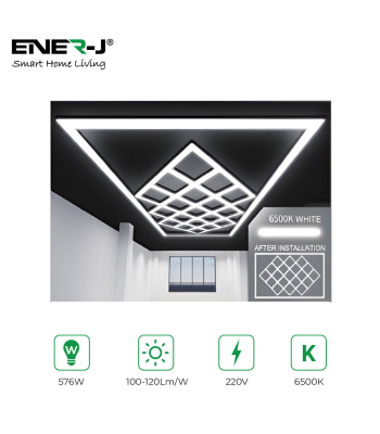 ENER-J 588W Designer Ceiling Lights with Frame (19 Diamonds and border) - Code T307