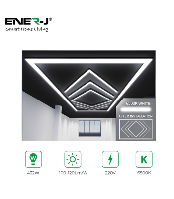ENER-J 410W Designer Ceiling Lights with Frame (4 Arrow and border) - Code T310