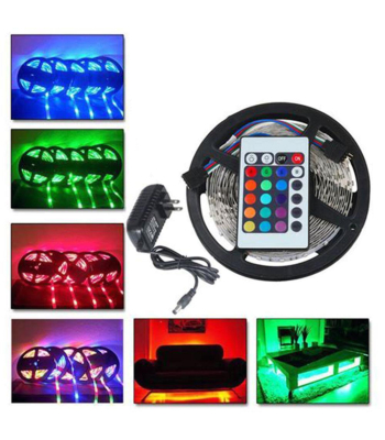ENER-J LED Strip Kit- 5 meter RGB IP65, IR remote, Plug & Play UK PS - Code T444